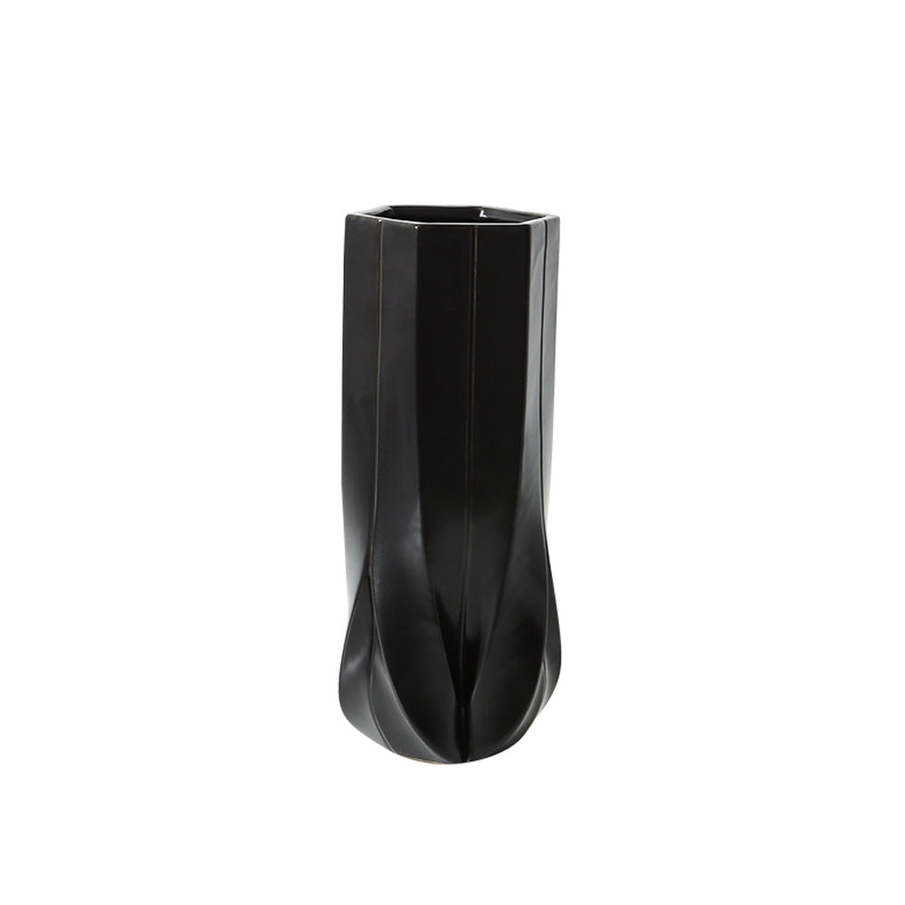 Black Ceramic Vase - Medium FA-D21099B