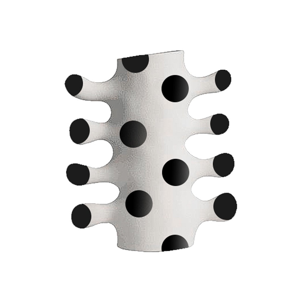 White & Black Polkadot Ceramic Vase - A FA-D21107A