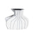 White Ceramic Vase with Linear Detail - B FA-D21110B