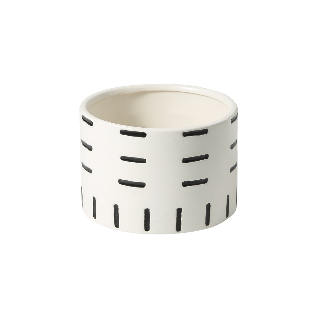 Black & White Ceramic Pot FA-D22040A