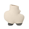 Cream Ceramic Vase with Black Stripe Detail FA-D22123