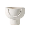 White Ceramic Round Pedestal Vase FA-D22136