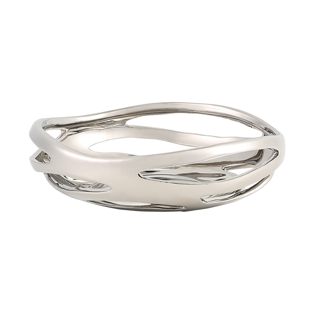 Chrome look Ceramic Decorative Plate FA-D22149