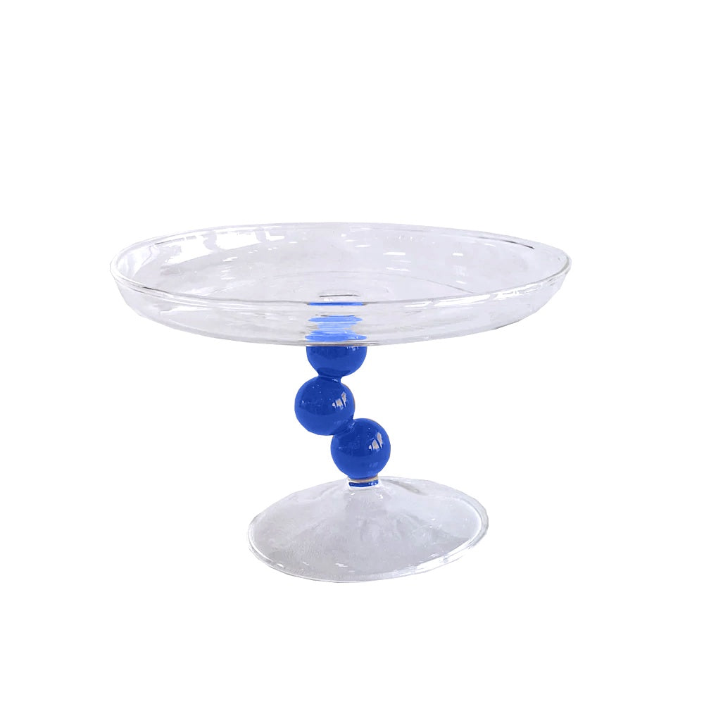 Glass Tray with Glass Beads - Amber FB-075-B