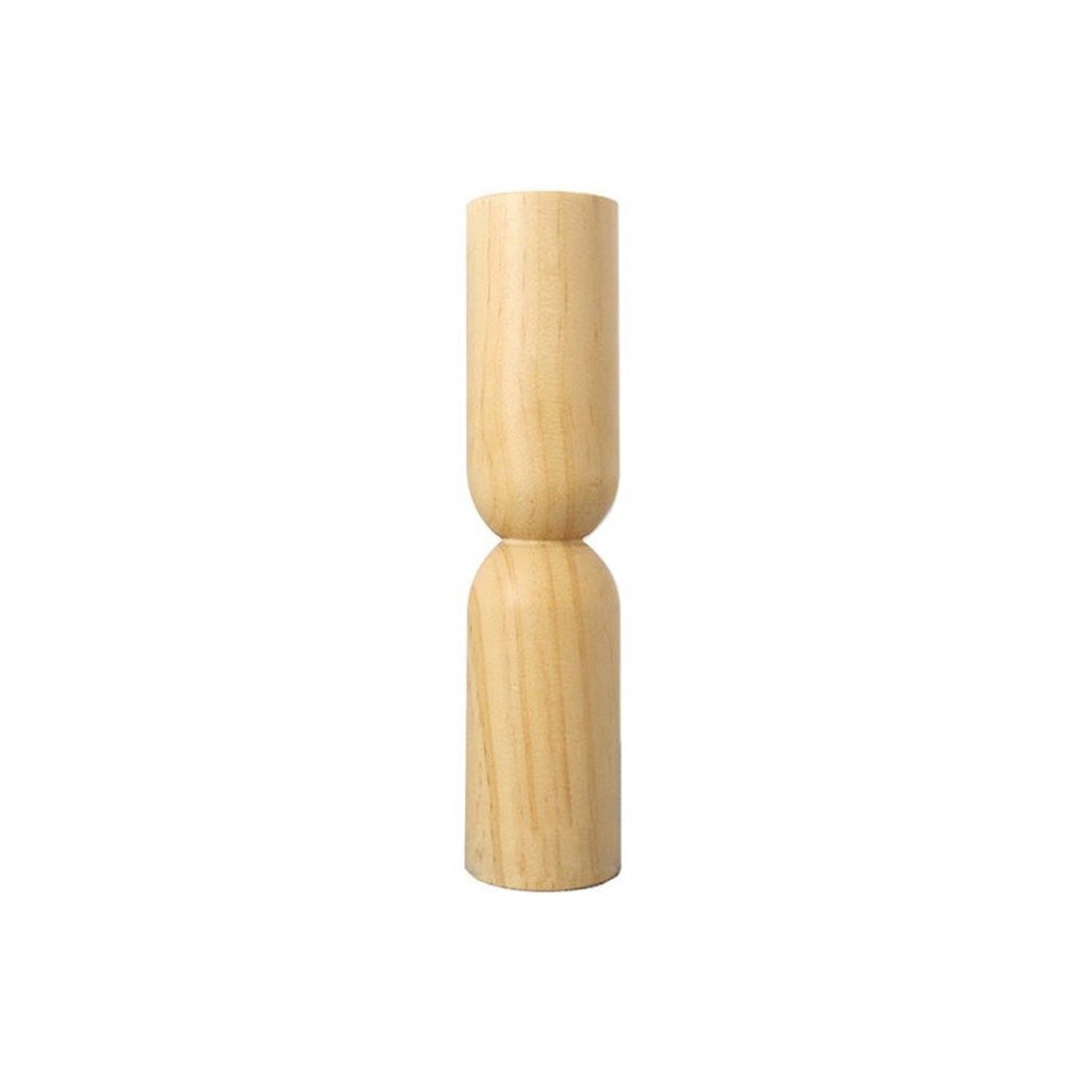 Natural Wood Geometric Candleholder FB-088-N