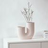 Pale Blush Ceramic U-Shaped Vase FB-091-P