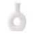 White Textured Ceramic 'O' Vase - Large FB-094-L