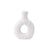 White Textured Ceramic 'O' Vase - Small FB-094-S