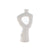 White Textured Ceramic 'Y' Vase - Small FB-096-S