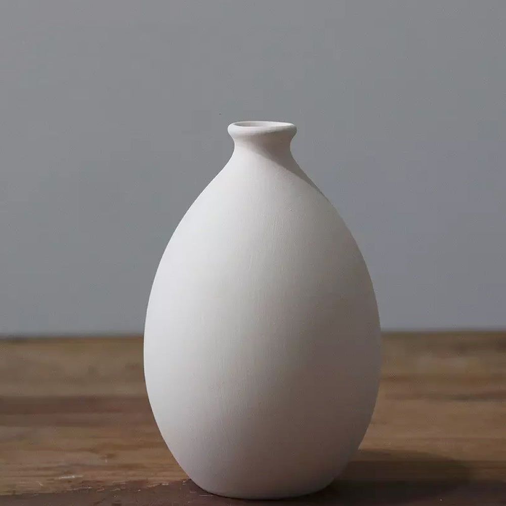 White Ceramic Bud Vase FB-097-F