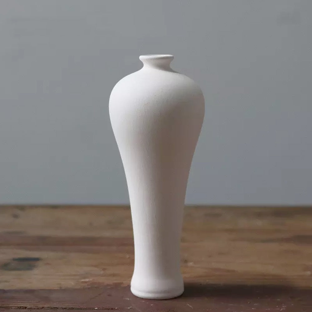 White Ceramic Bud Vase FB-097-I