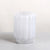 White Glass Ribbed Vase FB-105-W