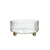 Glass Ribbed Decorative Bowl with Gold Feet FB-111