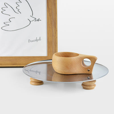 Metal & Wooden Pedestal Tray - Round FB-113-RD