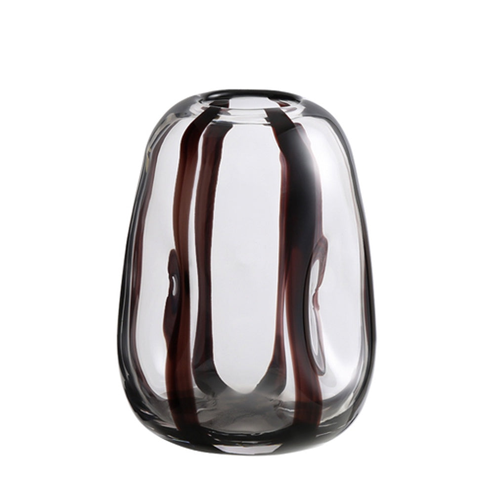 Glass Vase with Black Stripe Detail FB-E22001A