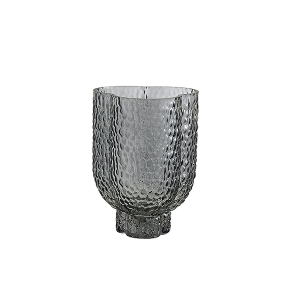 Smoke Glass Pedestal Vase FB-E22002B