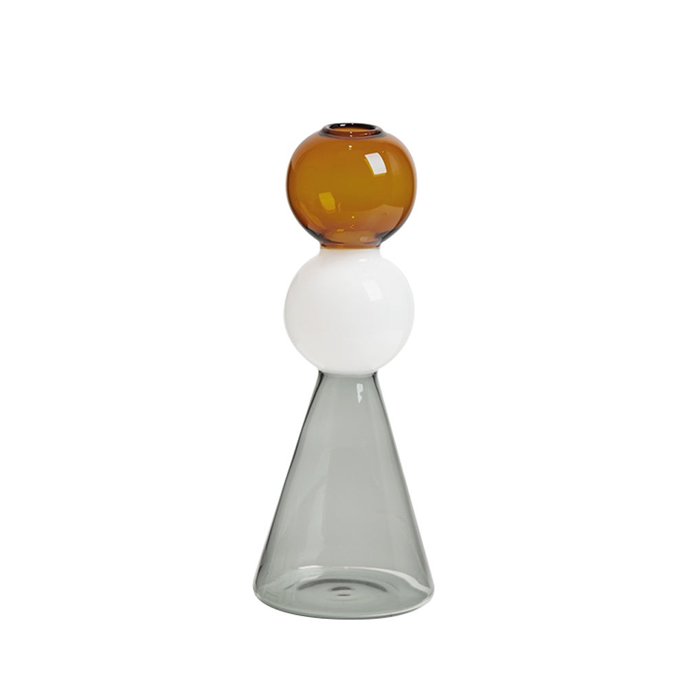 Amber, White & Smoke Glass Vase FB-E23012