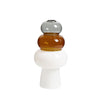 Amber, White & Smoke Glass Vase FB-E23013