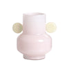 Pink Glass Vase with Contrast Handle Detail FB-E23025C