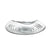Clear Glass Ripple Platter with Curve Detail FB-E23037