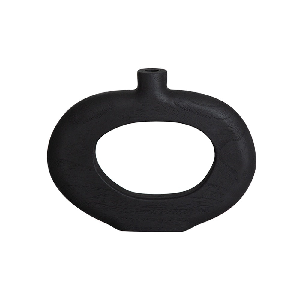 Black Wooden Vase FB-MC23015