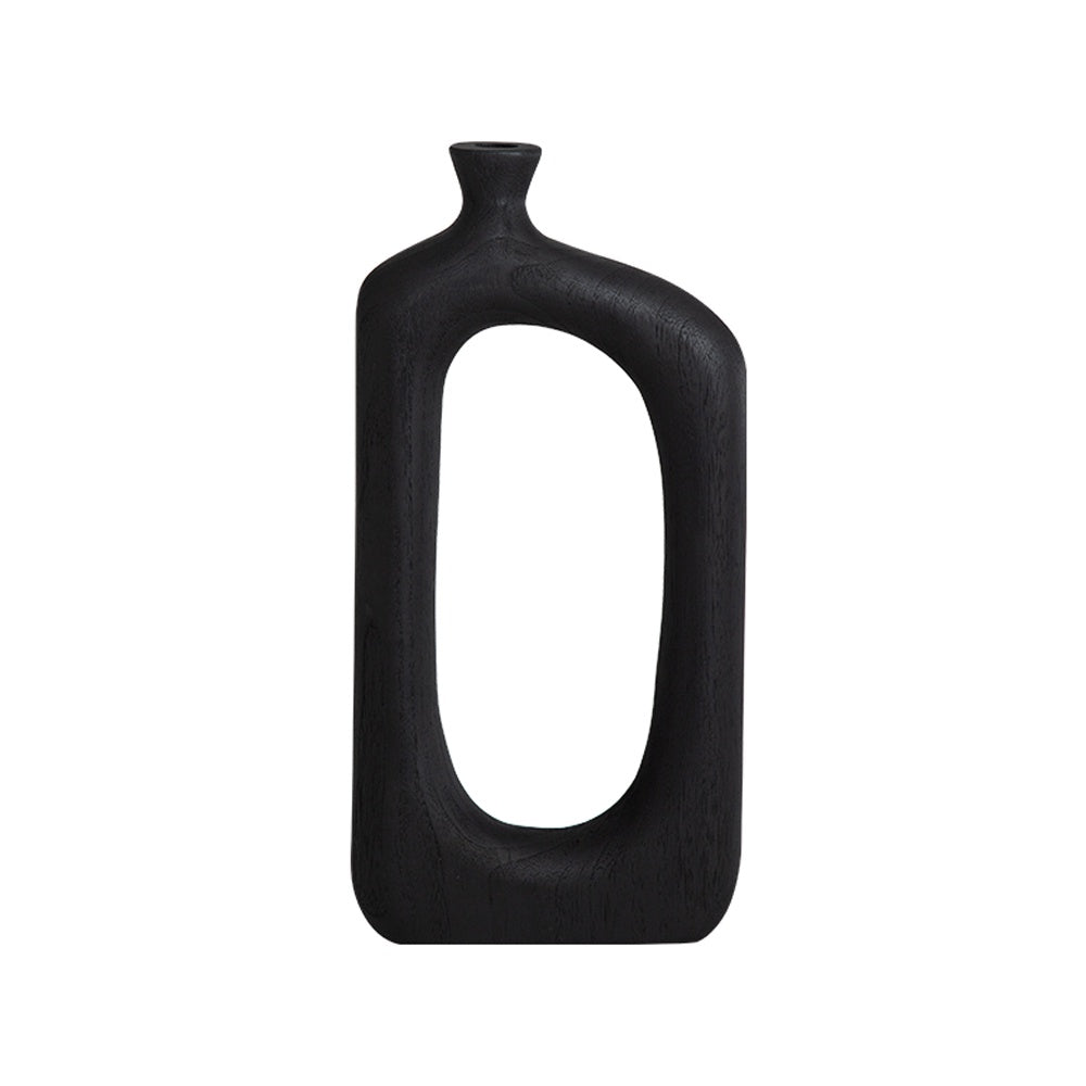 Black Wooden Vase FB-MC23016