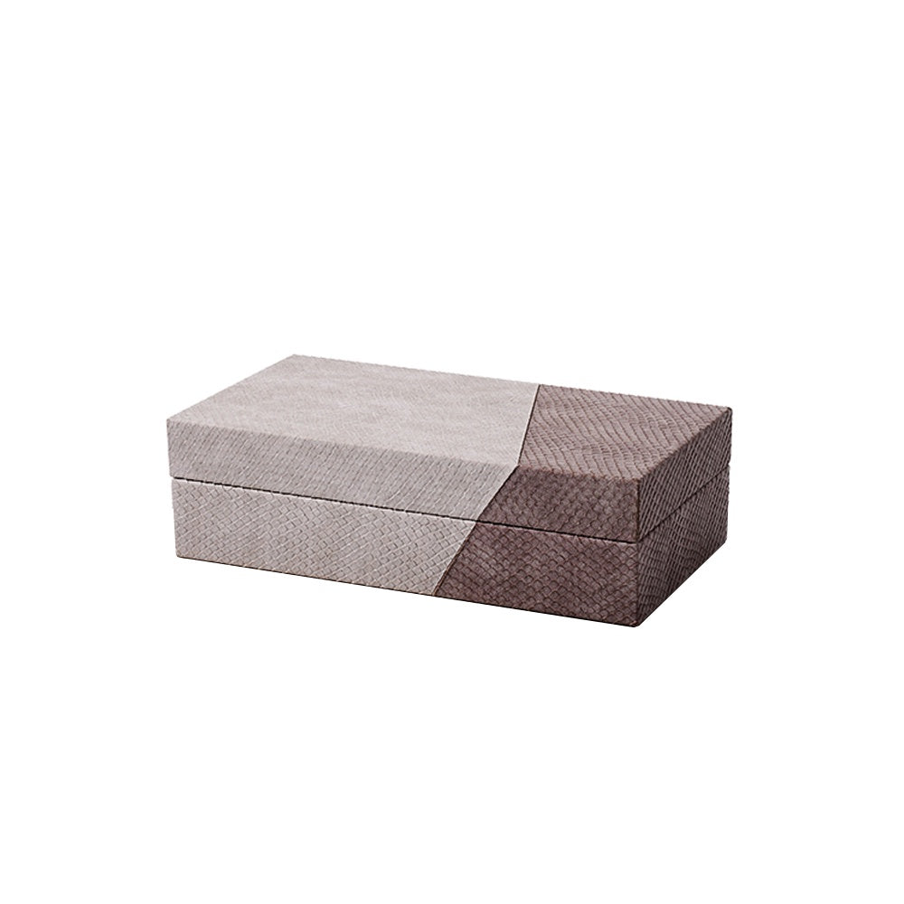 Taupe Faux Leather Box - Medium FB-PG2139B