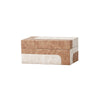 Ivory & Tan Faux Leather Box - Medium FB-PG2141B