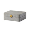 Silver Faux Leather Box with Gold Metal Detail FB-PG2142B