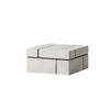 Ivory Suede Box with Black Linear Detail - Medium FB-PG2143B