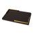 Dark Brown Faux Leather Tray with Gold Metal Detail FB-PG2148B