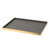 Dark Grey Faux Leather Tray with Gold Metal Detail FB-PG2150A