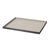 Pale Grey Faux Leather Tray with Gunmetal Detail FB-PG2150B