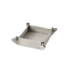 Light Grey Square Leather Tray with Metal Detail - Small FB-PG2201B