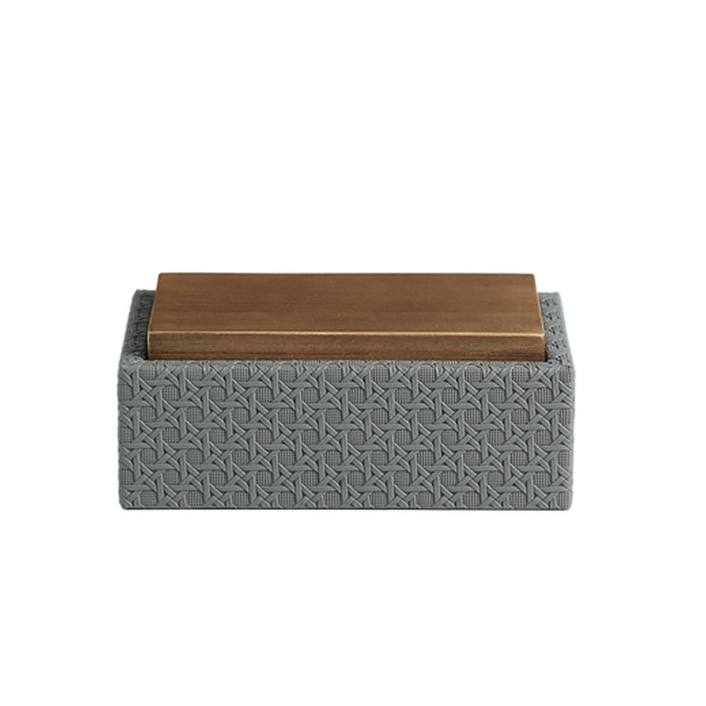 Faux Leather & Wood Storage Box FB-PG23011B