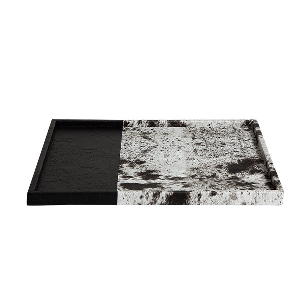 Wood & Leather Tray - Black FB-PG23015B