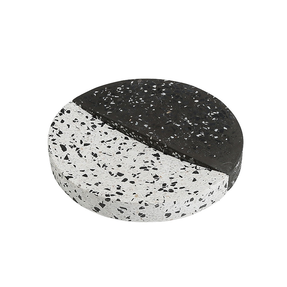 Black & White Terrazzo Decorative Plate FB-T2220