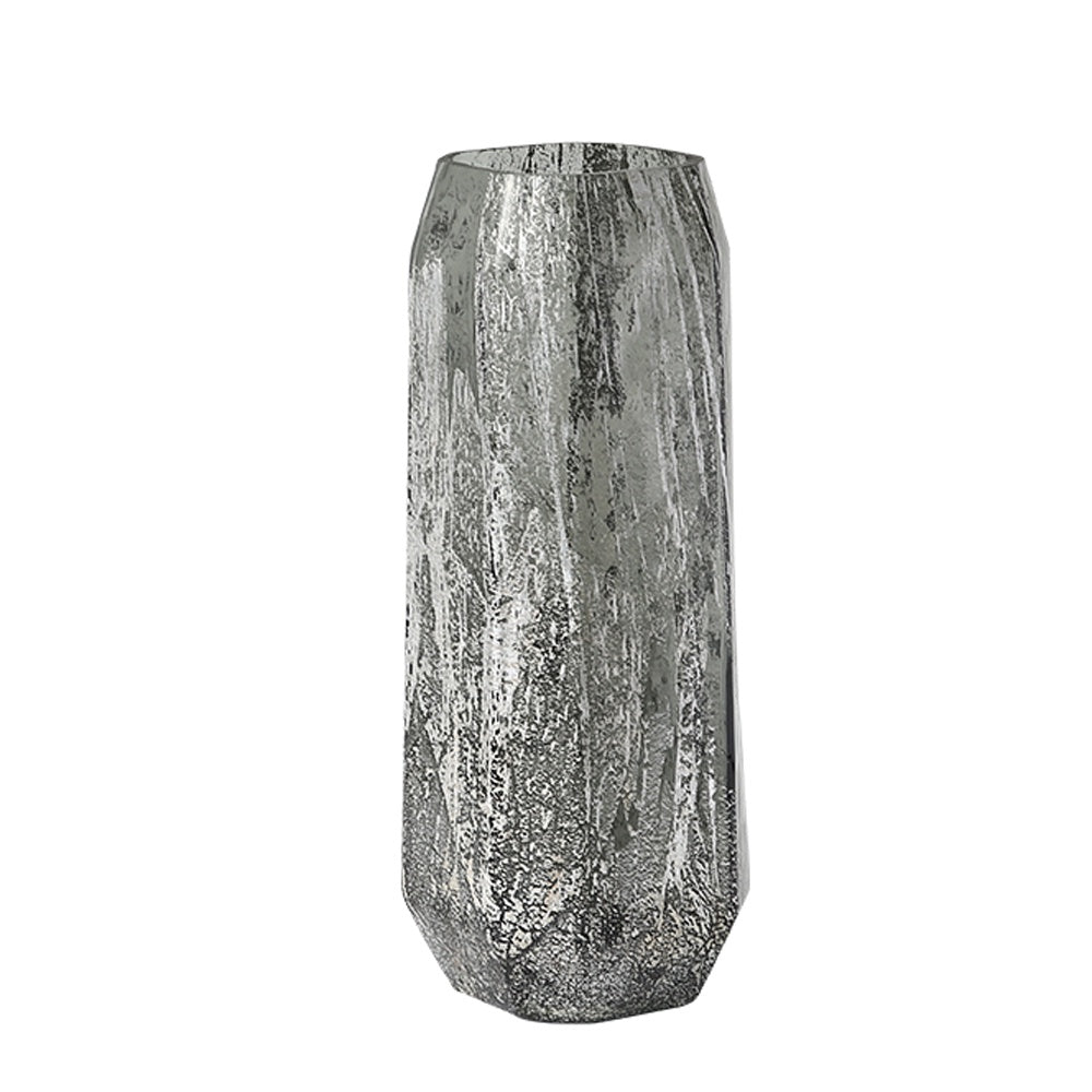 Smoked Textured Glass Vase - A FB-ZS2117A