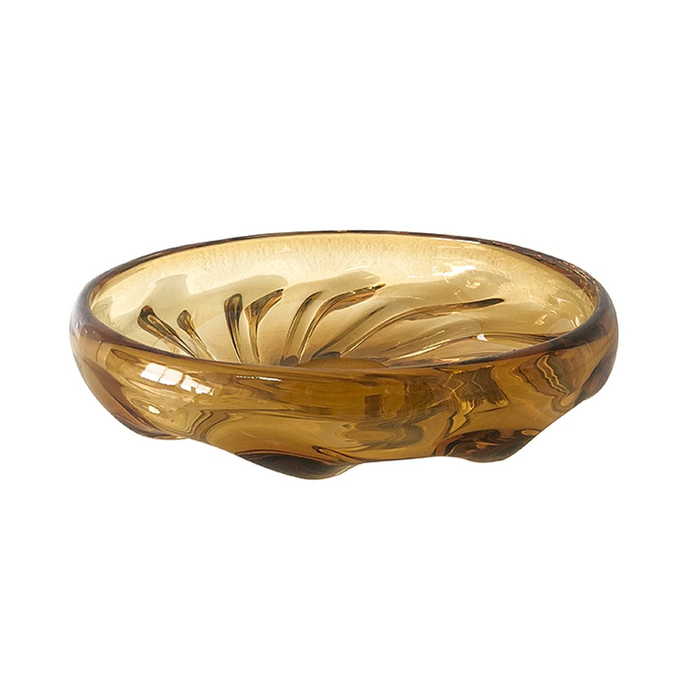 Amber Glass Decorative Bowl FB-ZS2128B