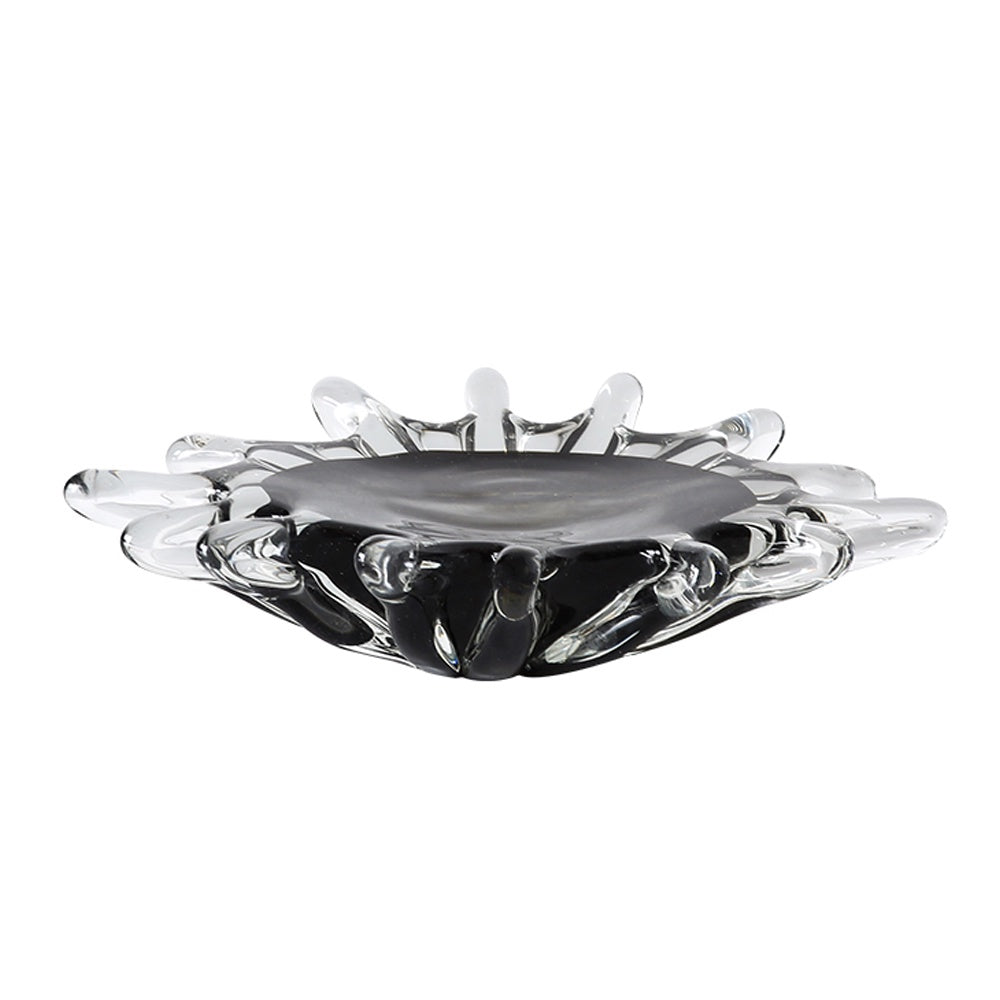Black & Clear Decorative Glass Bowl FB-ZS2135
