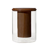 Wood & Clear Glass Cylindrical Vase FB-ZS2221A