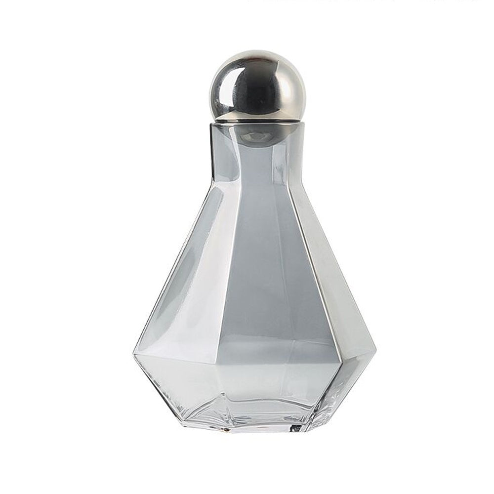 Smoked Glass & Silver Decanter FC-CJ2104B