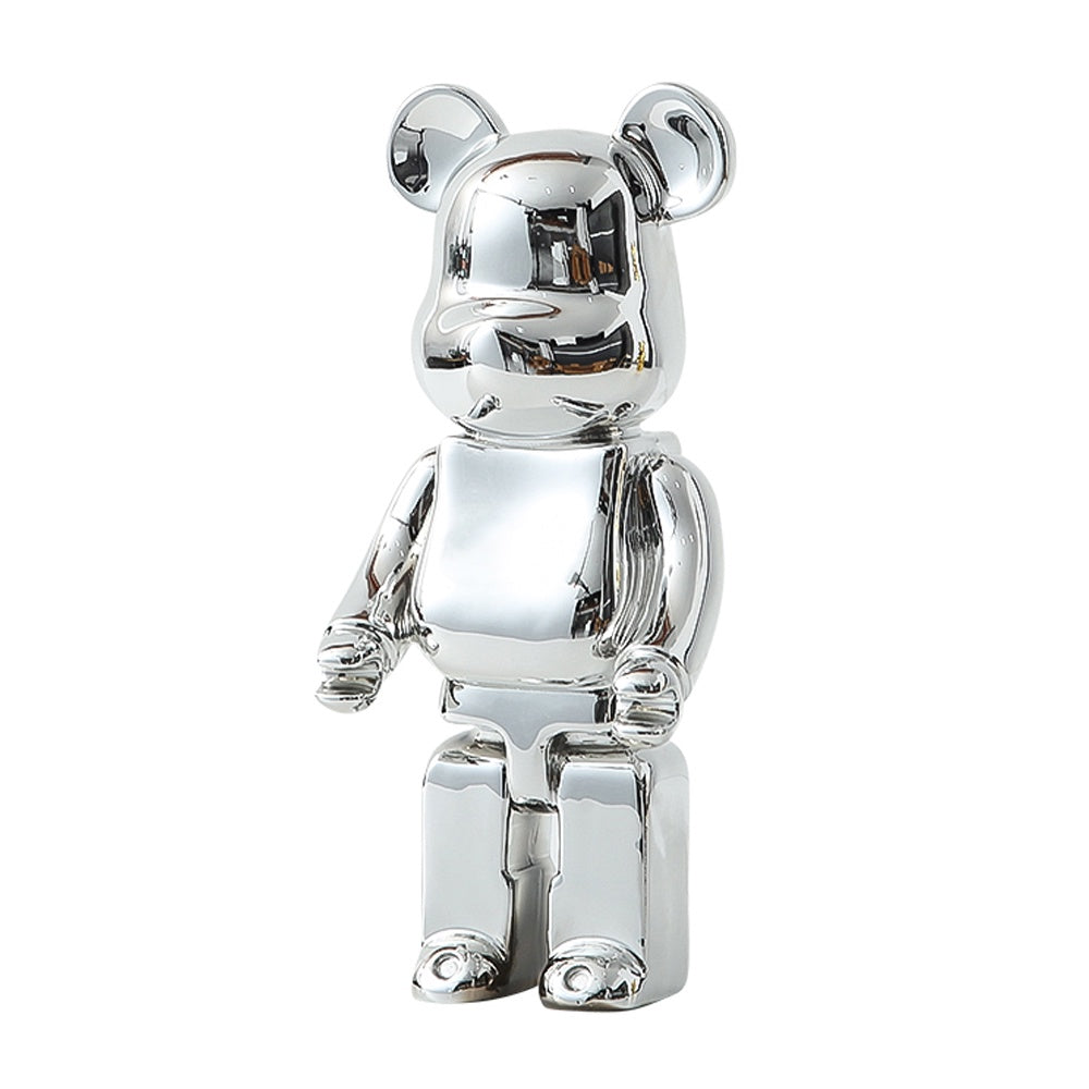 Resin Cartoon Mouse Sculpture - Silver FC-SZ21109D