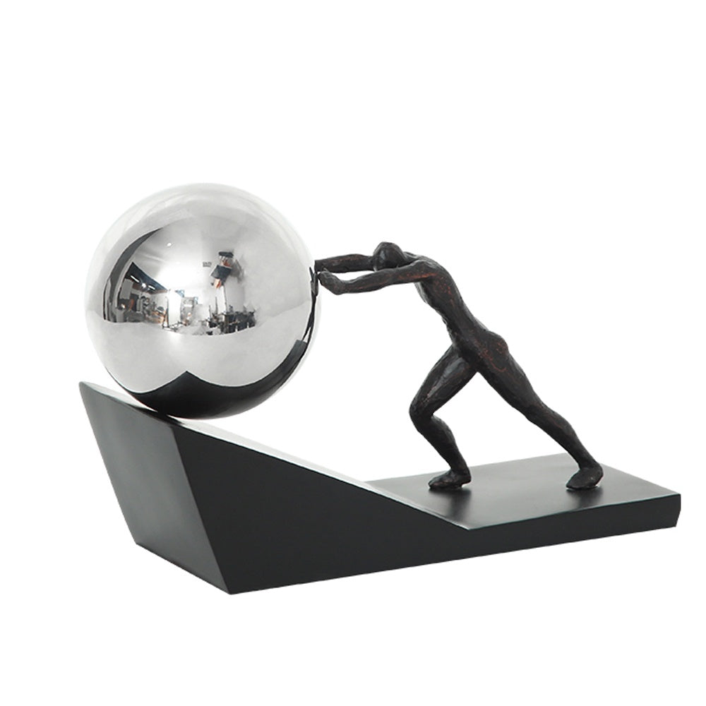 Black Resin  & Metal Figurative Sculpture  FC-SZ2120A
