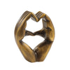 Aged Brass Finish Resin Love Sculpture FC-SZ22048