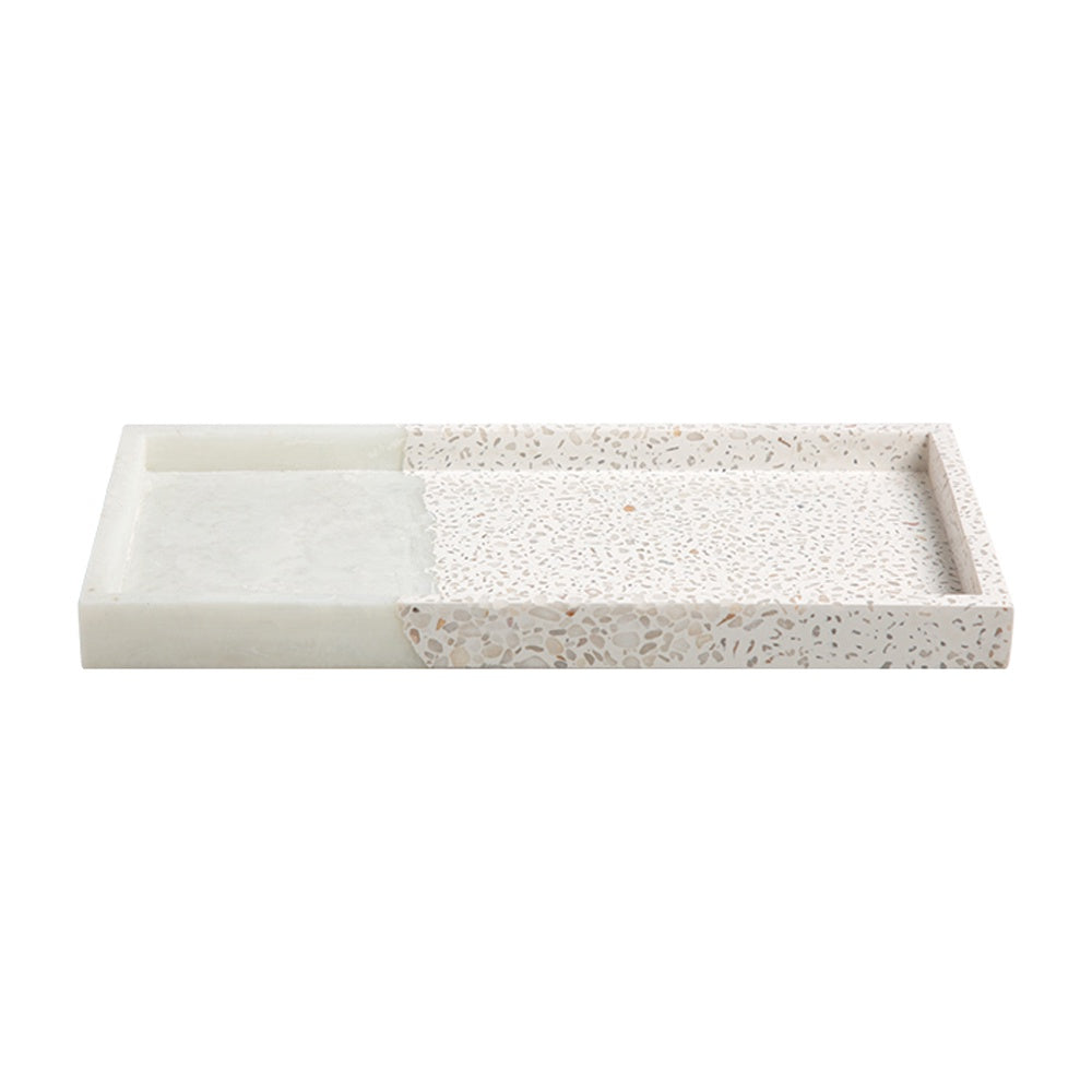 White Resin & Terrazzo Tray FC-SZ23038