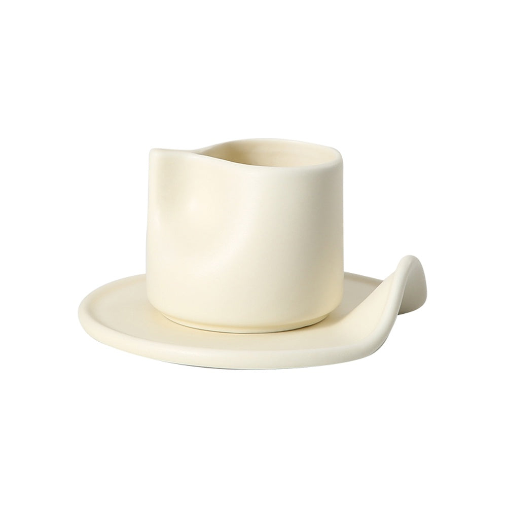 Macaron Porcelain Cup & Saucer - Ivory FD-D22005B