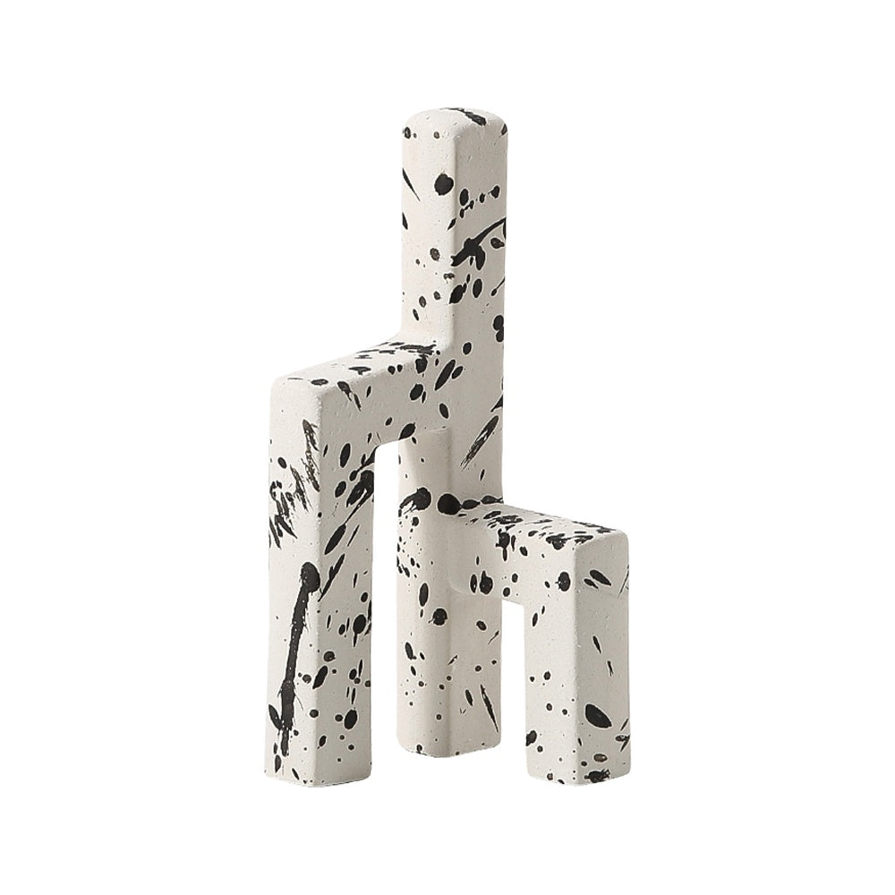 Black & White Ceramic Splatter Decor - Large FD-D22031A