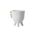 White Ceramic Vase with Legs and Gold Detail - Medium FD-D22078C