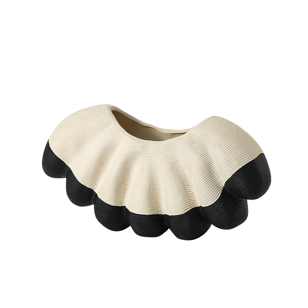 Black & White Ceramic Fan Vase - Large FD-D22081A